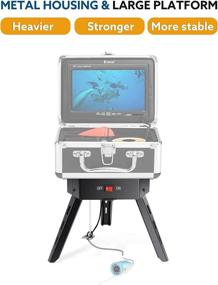 img 3 attached to Eyoyo Underwater Fishing Camera Panner Positioner: 360° Rotation Tripod for Ice Fishing with Remote Control – Metal Housing, Ideal for Ice Holes Smaller Than 10 inch