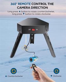 img 1 attached to Eyoyo Underwater Fishing Camera Panner Positioner: 360° Rotation Tripod for Ice Fishing with Remote Control – Metal Housing, Ideal for Ice Holes Smaller Than 10 inch
