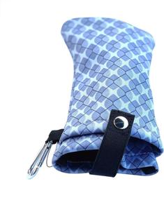 img 1 attached to Double Eyeglass Case Pouch And Soft Sunglasses Holder With Clip By Buti-Eyes (Grey Mod Waves)