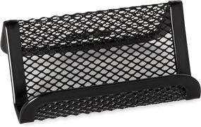 img 3 attached to Stylish and Practical: Rolodex Mesh Business Card Holder in Sleek Black (22251)