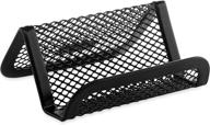 stylish and practical: rolodex mesh business card holder in sleek black (22251) logo