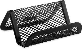 img 4 attached to Stylish and Practical: Rolodex Mesh Business Card Holder in Sleek Black (22251)