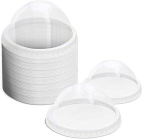 img 4 attached to Plastic Dome Lids Cream Clear Household Supplies