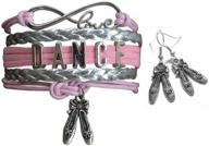 💃 infinity collection pink dance jewelry set: stun at dance recitals with dance bracelet & dangle earrings for dancers and dance teams logo