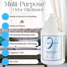 img 2 attached to 🌬️ Zero Odor – Versatile Odor Eliminator - Permanently Neutralize Air & Surface Odor – Patented Technology Ideal for Bathroom, Kitchen, Fabrics, Closet- Refreshing Fragrance, 128oz Refill