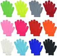 🧤 jerbro kids winter gloves: 12 pairs of warm gloves for boys and girls logo