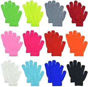 img 4 attached to 🧤 Jerbro Kids Winter Gloves: 12 Pairs of Warm Gloves for Boys and Girls