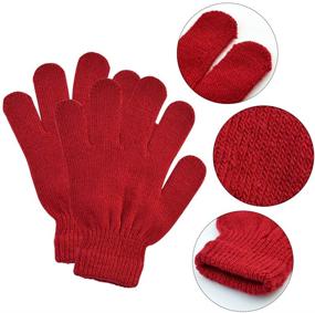 img 2 attached to 🧤 Jerbro Kids Winter Gloves: 12 Pairs of Warm Gloves for Boys and Girls