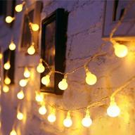 🌟 enhance your space with 43ft led globe string lights: 100 leds, 8 modes, warm white twinkle lights for christmas decoration, yard, party, bedroom logo