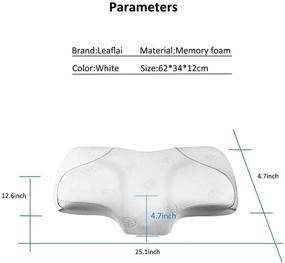 img 3 attached to 🌙 Ортопедическая подушка из памяти формы для шейного отдела позвоночника: избавьтесь от болей в шее и плечах с нашей контурной подушкой - идеально подходит для тех, кто спит на боку, спине или животе! В комплекте идет сменный наволочка.