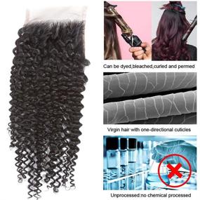 img 2 attached to 🔥 QTHAIR Kinky Curly Замыкание Фронтальное: Натуральная длина 20 ", 4x4 Замыкание - Идеально для легких и красивых причесок