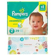 👶 pampers swaddlers size 2 diapers (29ct) bundle with honest company baby wipes (10ct): ultimate diapering solution for your baby logo