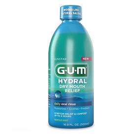 img 4 attached to 🌿 GUM-1802R Hydral Oral Rinse: Alcohol-Free Moisturizing Mint Mouthwash, 16.9 oz, Ideal for Dry Mouth