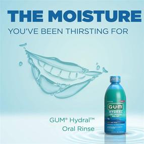 img 2 attached to 🌿 GUM-1802R Hydral Oral Rinse: Alcohol-Free Moisturizing Mint Mouthwash, 16.9 oz, Ideal for Dry Mouth