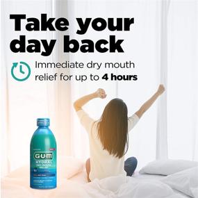 img 1 attached to 🌿 GUM-1802R Hydral Oral Rinse: Alcohol-Free Moisturizing Mint Mouthwash, 16.9 oz, Ideal for Dry Mouth