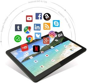 img 2 attached to 📱 Улучшенный 10-дюймовый планшет на Android: 5G WiFi, Bluetooth, две камеры, IPS сенсорный экран, четырехъядерный процессор - черный.