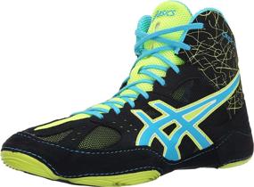 img 4 attached to ASICS Cael Wrestling Atomic Yellow Men's Shoes in Athletic
