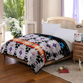 img 3 attached to 👑 Queen Size Reversible Grey/Black Southwest Design (Navajo Print)
