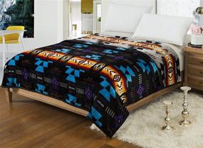 img 2 attached to 👑 Queen Size Reversible Grey/Black Southwest Design (Navajo Print)