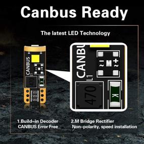 img 3 attached to 💡 Error Free Non-Polarity Canbus LED Bulb - LASFIT 194 168 T10 2825 W5W, 400LM 6000K Extremely Bright Dome Map Courtesy Door License Plate Trunk Cargo Lights, Xenon White - 4 PCS