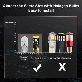 img 2 attached to 💡 Безошибочная не полярная лампа LED Canbus - LASFIT 194 168 T10 2825 W5W, 400LM 6000K, чрезвычайно яркое белое освещение для купола, карты, люка, вежливости двери, номерного знака, багажного отсека, ксеноново-белый цвет - 4 шт.