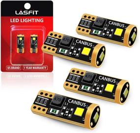 img 4 attached to 💡 Безошибочная не полярная лампа LED Canbus - LASFIT 194 168 T10 2825 W5W, 400LM 6000K, чрезвычайно яркое белое освещение для купола, карты, люка, вежливости двери, номерного знака, багажного отсека, ксеноново-белый цвет - 4 шт.