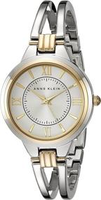 img 4 attached to 👗 Стильно и утонченно: Женские наручные часы Anne Klein AK/1441SVTT с открытым браслетом двухтонного цвета