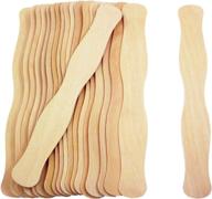 🖌️ versatile fedmax jumbo craft sticks - 200 count, 8-inch, wavy-shaped, large wooden popsicle sticks for crafts, weddings, auctions, and paint mixing logo