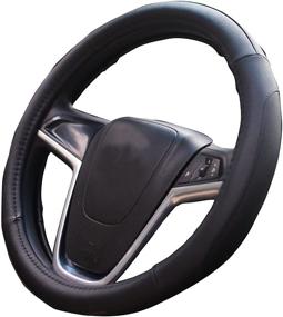 img 4 attached to 🚗 Enhance Your Driving Experience with Mayco Bell Car Steering Wheel Cover - 15 inch | Comfort, Durability, and Safety in Black