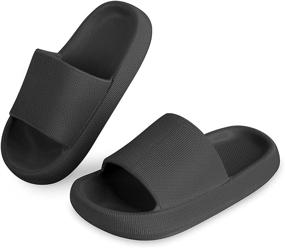 img 4 attached to 👣 Cushioned Thickened Boys' Bathroom Slippers: Ideal Sandals for Menore