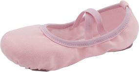 img 3 attached to Ballet Practice Slipper Stretch Toddler Girls' Shoes in Athletic