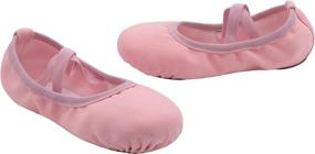 img 1 attached to Ballet Practice Slipper Stretch Toddler Girls' Shoes in Athletic