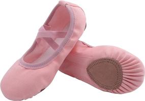 img 2 attached to Ballet Practice Slipper Stretch Toddler Girls' Shoes in Athletic