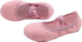 img 4 attached to Ballet Practice Slipper Stretch Toddler Girls' Shoes in Athletic