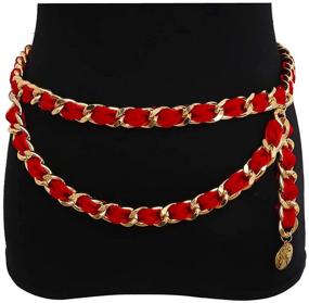 img 3 attached to Stylish Layered Flocking Waistline Women's Accessories by Mrotrida Fashion