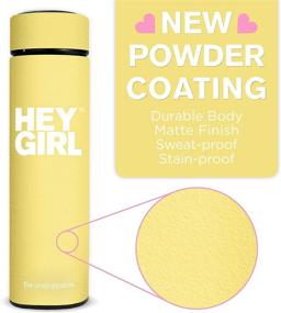 img 3 attached to 🍵 Insulated Stainless Steel Tea Thermos Bottle by Hey Girl - No-Slip Exterior, Leak-Proof Seal - 15oz Yellow - 6 Colors with Motivational Message - Ideal Gift, Cute Packaging, Water Bottle