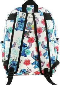 img 1 attached to 🎒 Backpack with Laptop Pockets, Featuring Stitch Allover Design