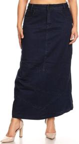 img 4 attached to Stylish Womens Pencil Jeans Denim Skirt - Trendy Addition to Women's Clothing