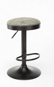 img 3 attached to 🪑 Boraam Copley Adjustable Metal Swivel Stool, Light Green - Find the Perfect Height!