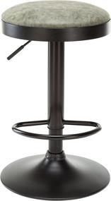 img 4 attached to 🪑 Boraam Copley Adjustable Metal Swivel Stool, Light Green - Find the Perfect Height!