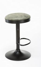 img 2 attached to 🪑 Boraam Copley Adjustable Metal Swivel Stool, Light Green - Find the Perfect Height!
