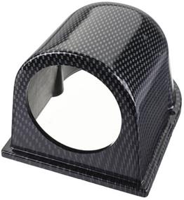 img 4 attached to Etopars Universal Single Hole Carbon Fiber 2&#34; 52mm Gauge Pod Mount Holder ABS for Dashboards