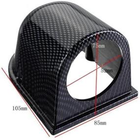 img 2 attached to Etopars Universal Single Hole Carbon Fiber 2&#34; 52mm Gauge Pod Mount Holder ABS for Dashboards