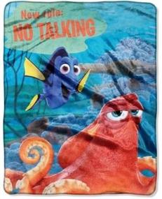 img 1 attached to 🐠 Silk Touch Throw Blanket: Finding Dory Edition - 40" x 50", No Talking Design