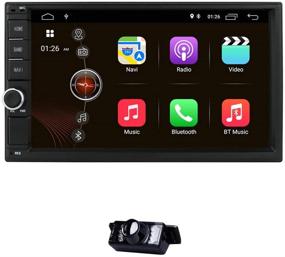 img 4 attached to 📱 Hizpo Android 10 Двойнойдин Аудио Видео Стерео головное устройство 2ГБ ОЗУ 32ГБ Внутренней памяти 7" 2 Дин Сенсорный экран GPS WiFi Камера заднего вида USB Android/iPhone Mirrolink SWC