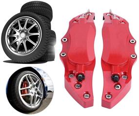 img 2 attached to 🔧 Qiilu 2pcs Rear Brake Caliper Cover Guard Protector for 16in-17in Medium Wheel Hubs - Universal