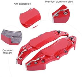 img 1 attached to 🔧 Qiilu 2pcs Rear Brake Caliper Cover Guard Protector for 16in-17in Medium Wheel Hubs - Universal