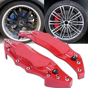 img 4 attached to 🔧 Qiilu 2pcs Rear Brake Caliper Cover Guard Protector for 16in-17in Medium Wheel Hubs - Universal