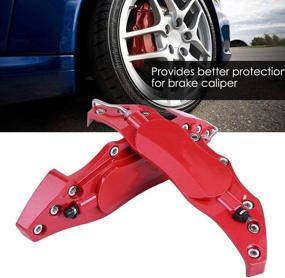 img 3 attached to 🔧 Qiilu 2pcs Rear Brake Caliper Cover Guard Protector for 16in-17in Medium Wheel Hubs - Universal