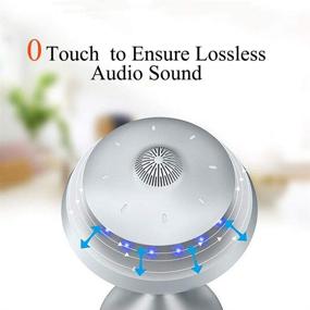 img 2 attached to Anti-Gravity Flying Saucer Bluetooth Speaker with Magnetic Floating, Wireless Charging, HQ Sound, and Seven Color Changeable Modern Night Light - Silver